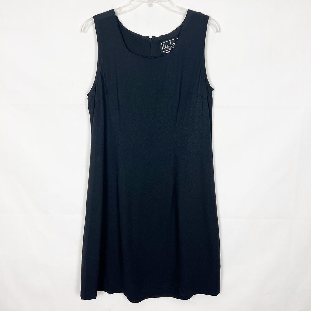 Leni Leni Vintage Sleeveless Shift Black Dress Size 12